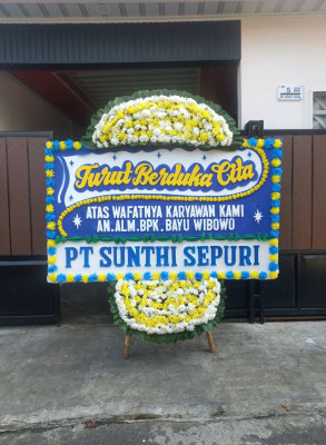 Papan Bunga Duka di Cirangkong